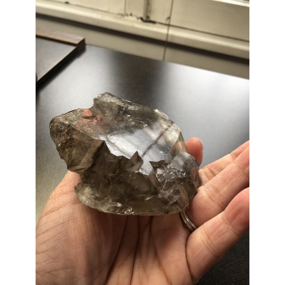 Elestial Smoky Black Quartz Crystal 15oz, Grounding Protection Metaphysical - Picture 13 of 16